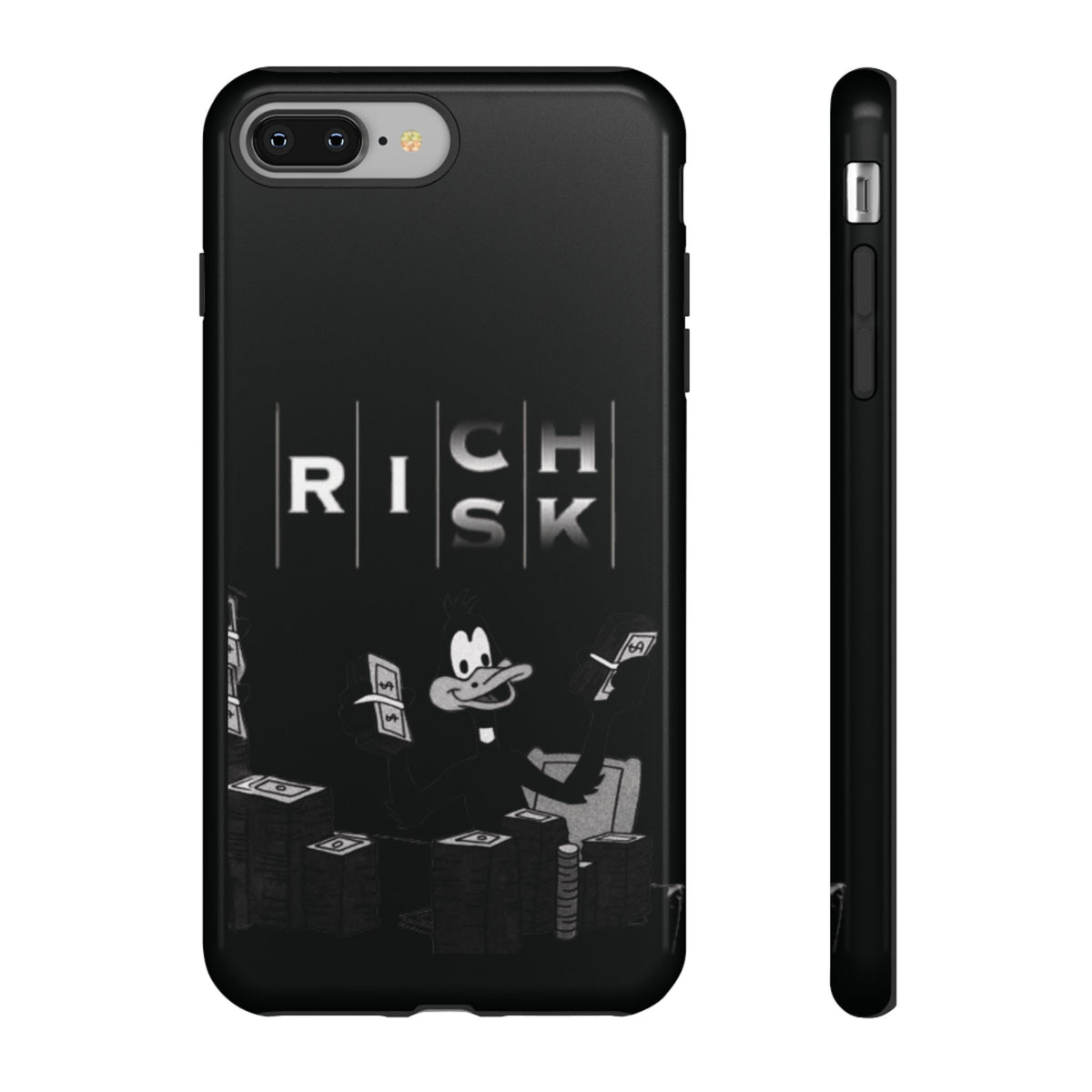 Rich Risk Phone Case — Vintage Money Cartoon Protective Case