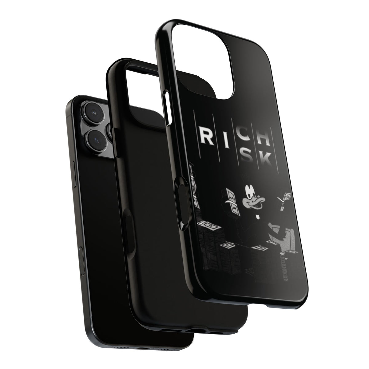 Rich Risk Phone Case — Vintage Money Cartoon Protective Case