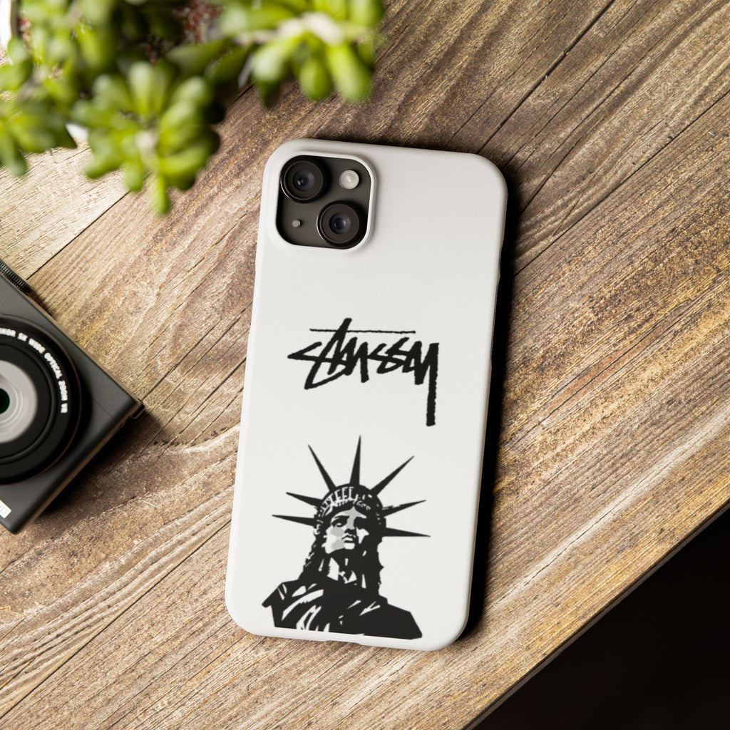 Slim Phone Case Statue of Liberty Graphic