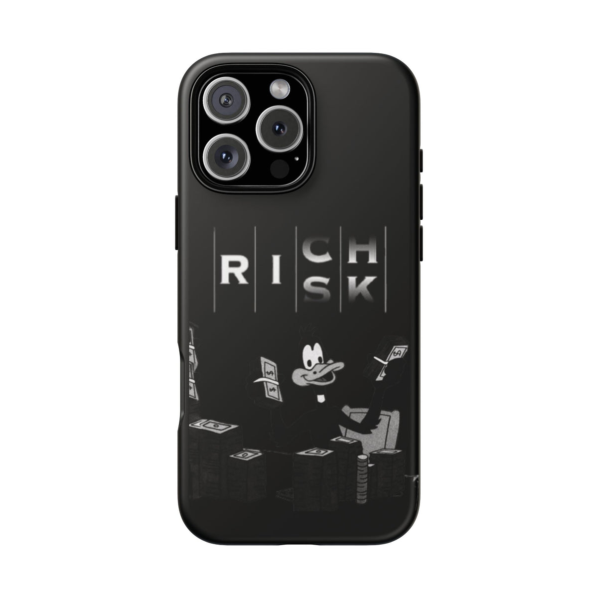 Rich Risk Phone Case — Vintage Money Cartoon Protective Case