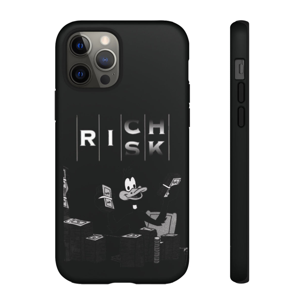 Rich Risk Phone Case — Vintage Money Cartoon Protective Case