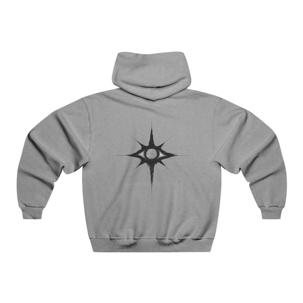 Tribal Star Hoodie — Gothic Black Graphic Hooded Sweatshirt