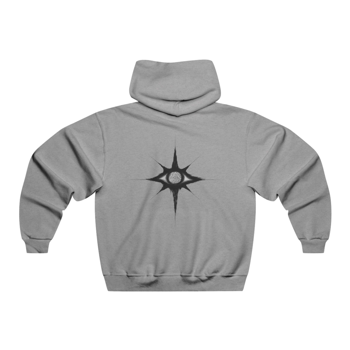 Tribal Star Hoodie — Gothic Black Graphic Hooded Sweatshirt
