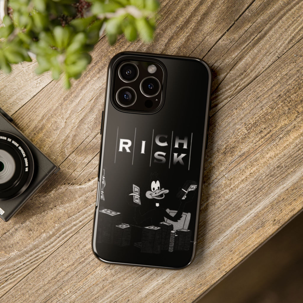 Rich Risk Phone Case — Vintage Money Cartoon Protective Case