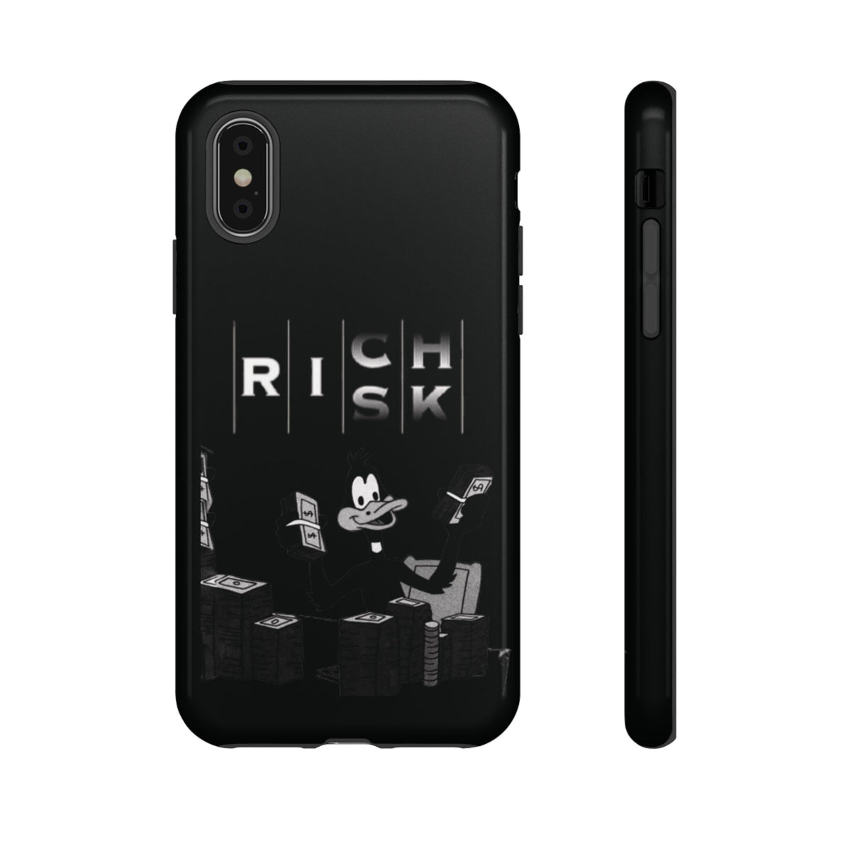 Rich Risk Phone Case — Vintage Money Cartoon Protective Case