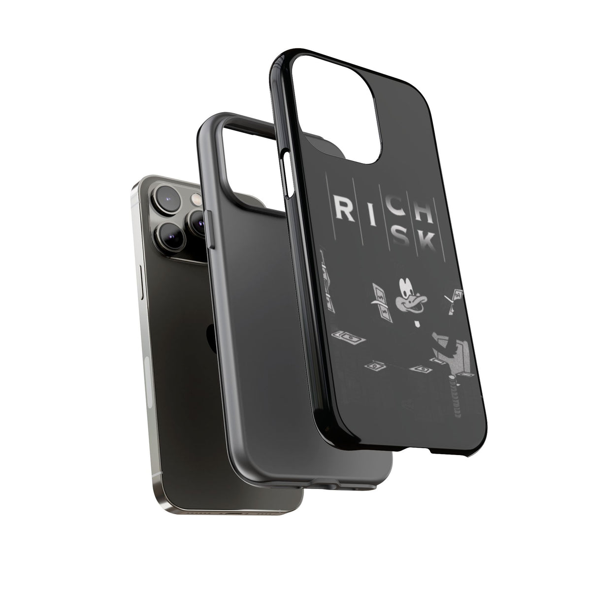 Rich Risk Phone Case — Vintage Money Cartoon Protective Case