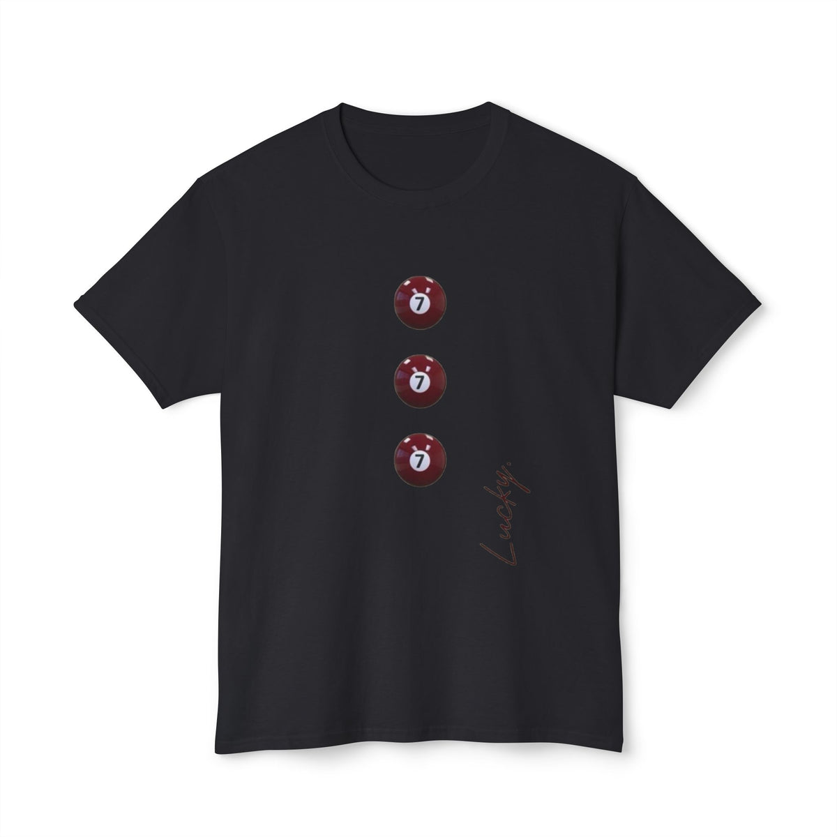 Lucky 7s Pool Ball T-Shirt — Minimal Casino Graphic Tee