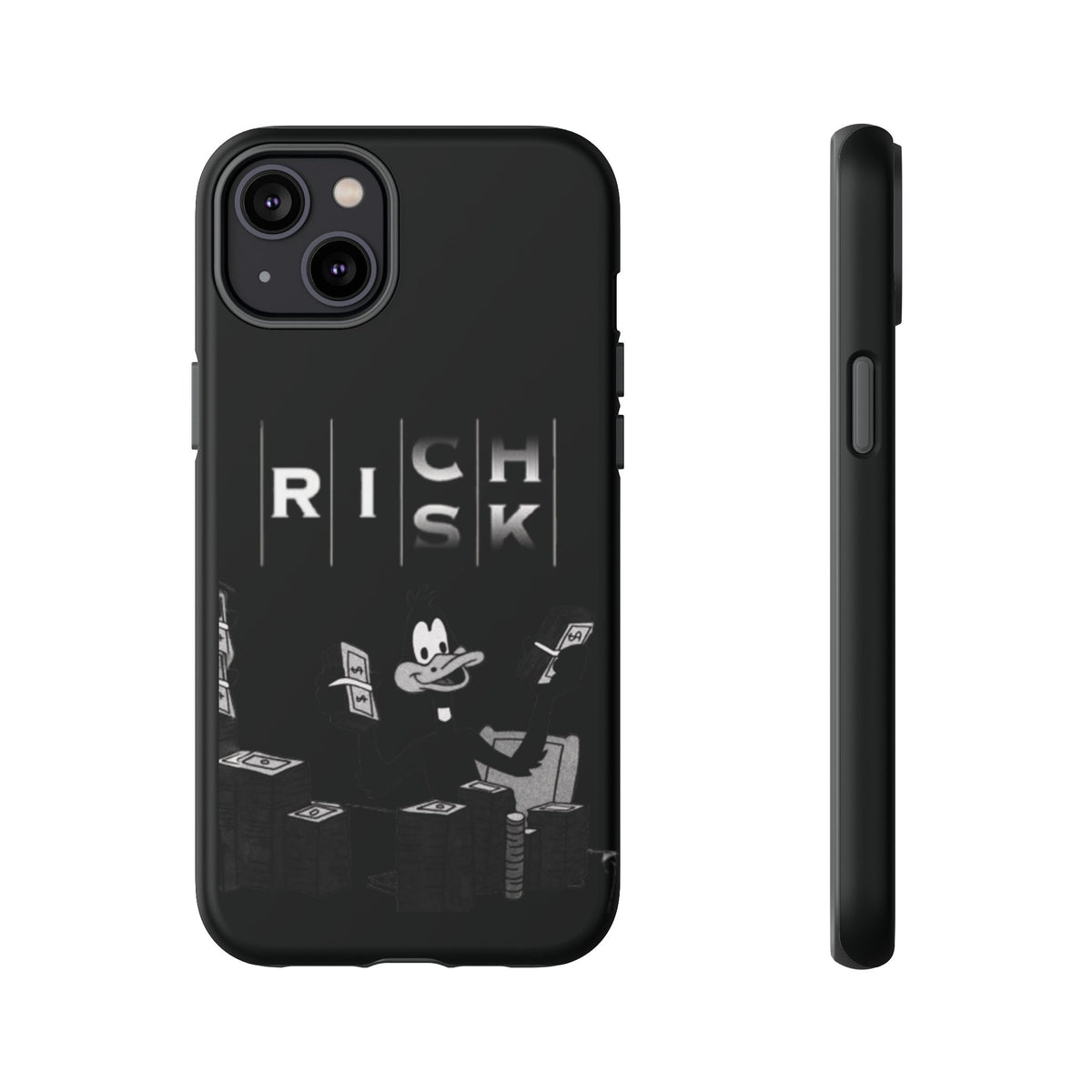 Rich Risk Phone Case — Vintage Money Cartoon Protective Case