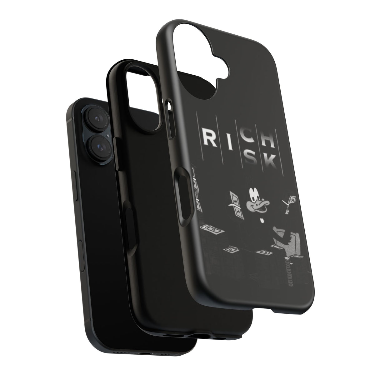 Rich Risk Phone Case — Vintage Money Cartoon Protective Case