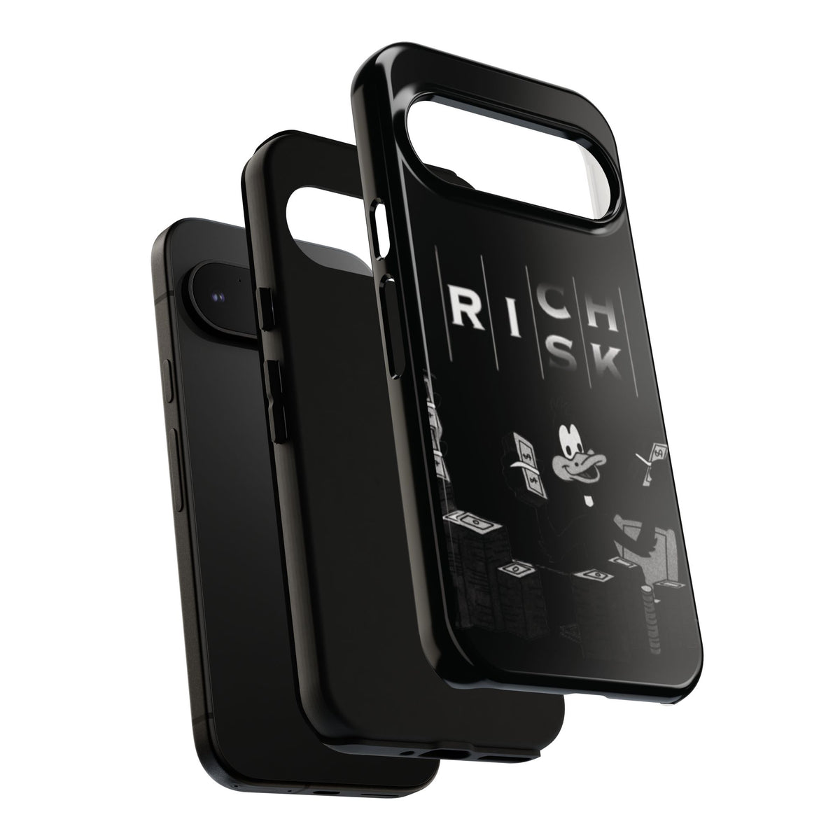 Rich Risk Phone Case — Vintage Money Cartoon Protective Case
