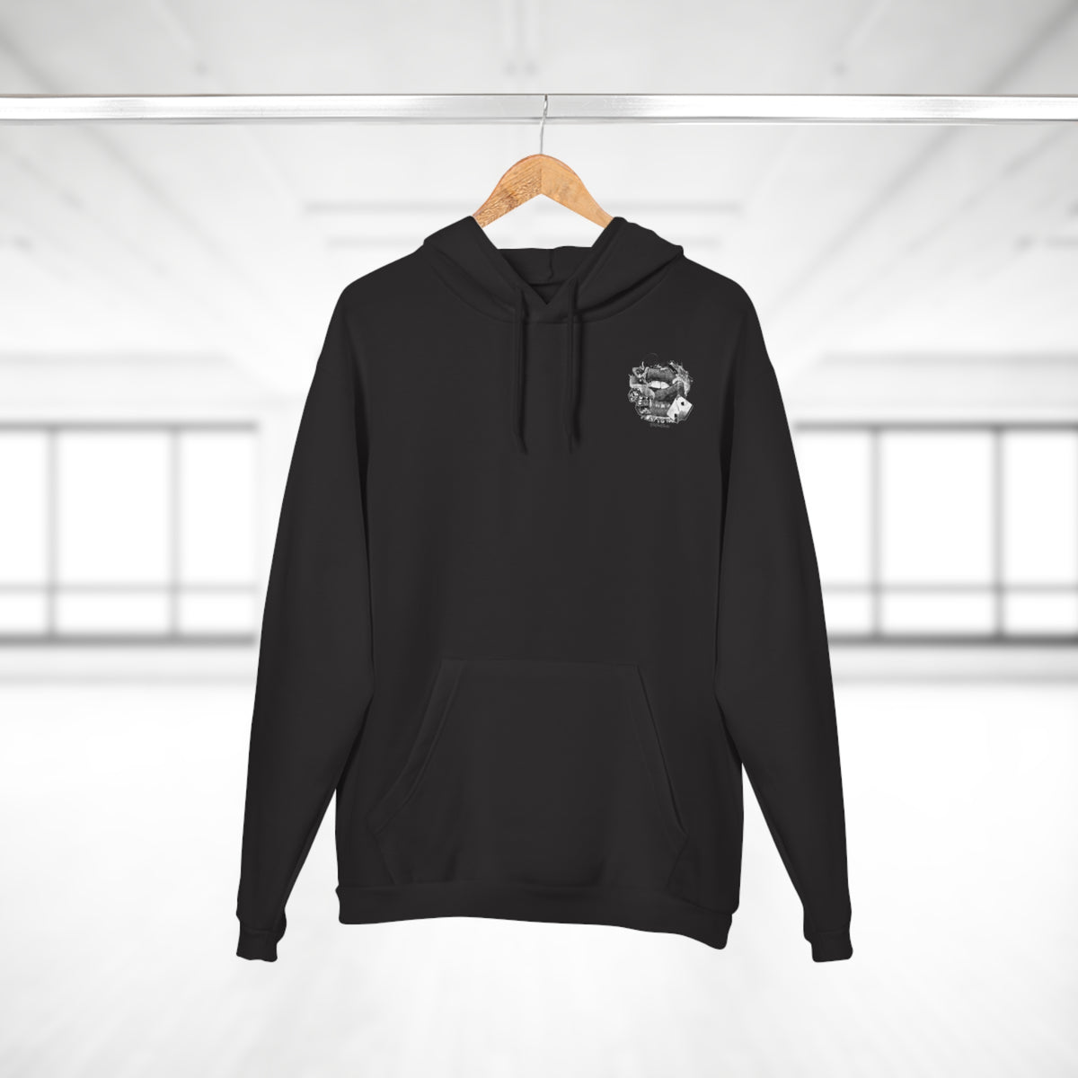 Rise To Win Hoodie — Vintage Poker Lips Graphic Pullover