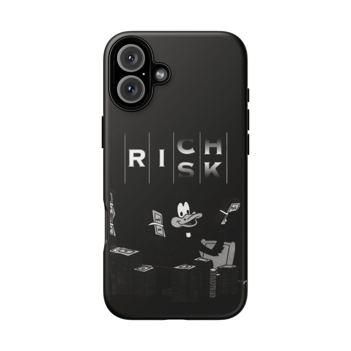 Rich Risk Phone Case — Vintage Money Cartoon Protective Case