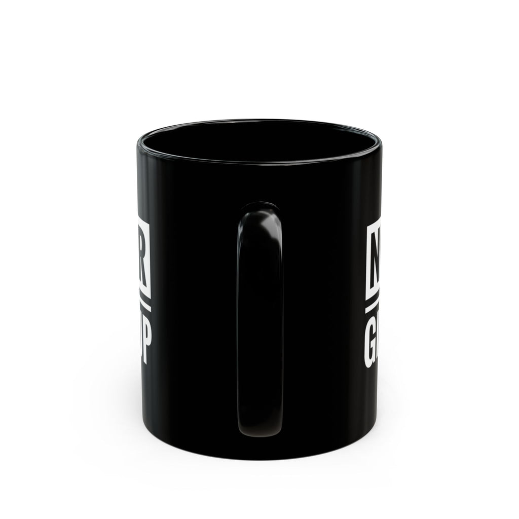 Never Give Up Black Coffe Cup
