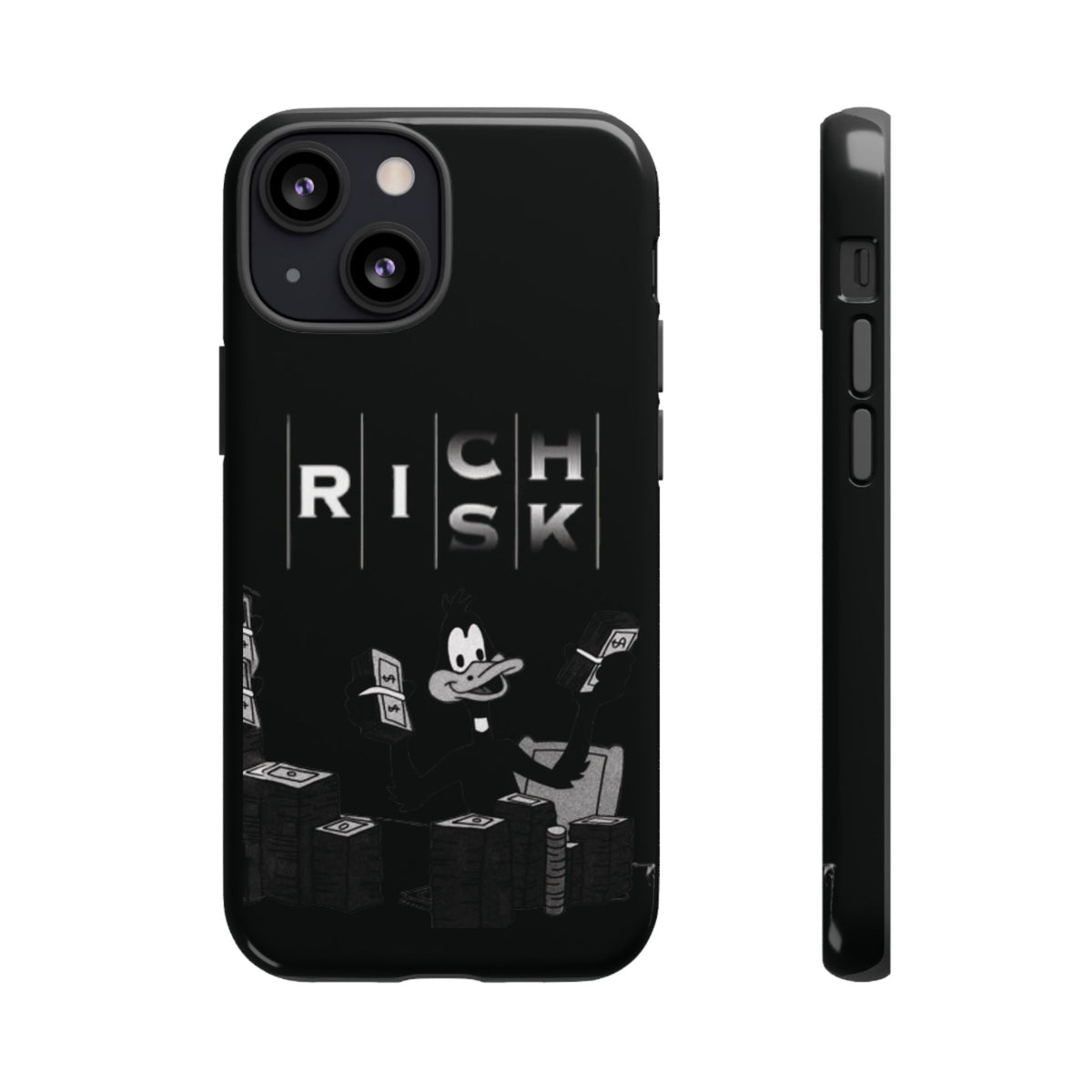 Rich Risk Phone Case — Vintage Money Cartoon Protective Case