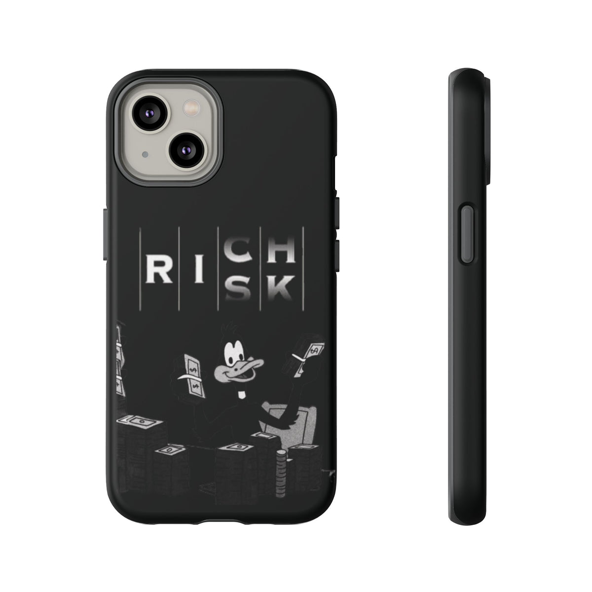 Rich Risk Phone Case — Vintage Money Cartoon Protective Case