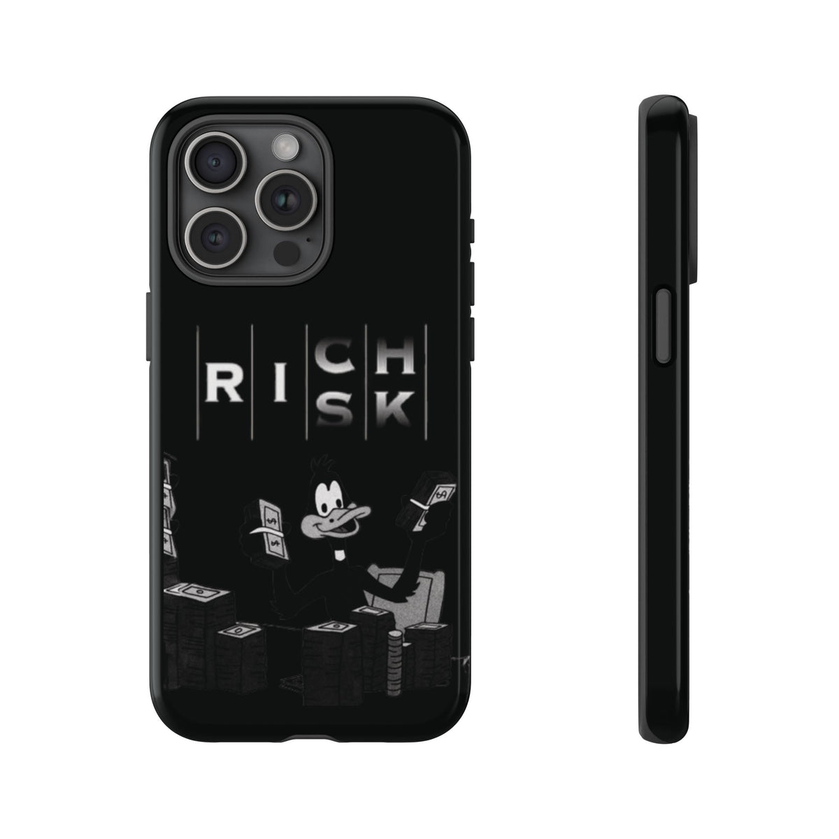 Rich Risk Phone Case — Vintage Money Cartoon Protective Case