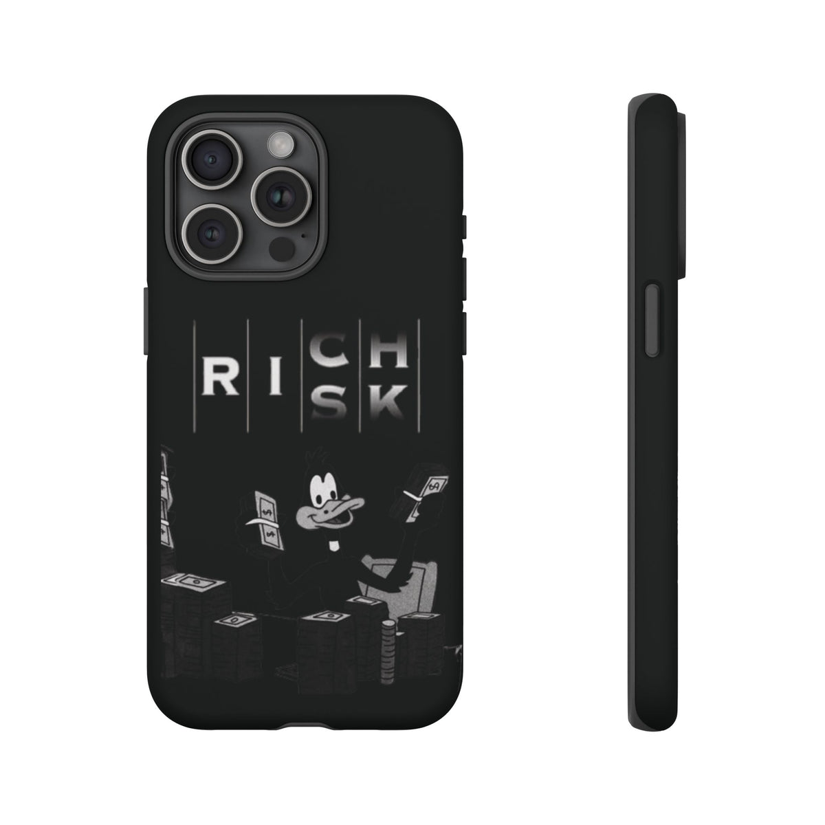 Rich Risk Phone Case — Vintage Money Cartoon Protective Case