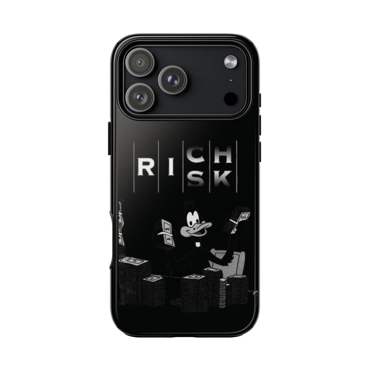 Rich Risk Phone Case — Vintage Money Cartoon Protective Case