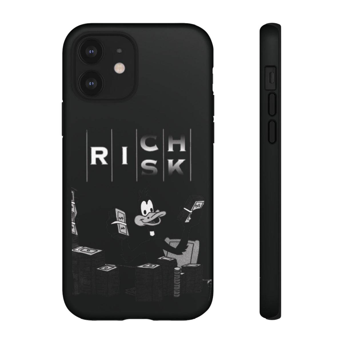 Rich Risk Phone Case — Vintage Money Cartoon Protective Case