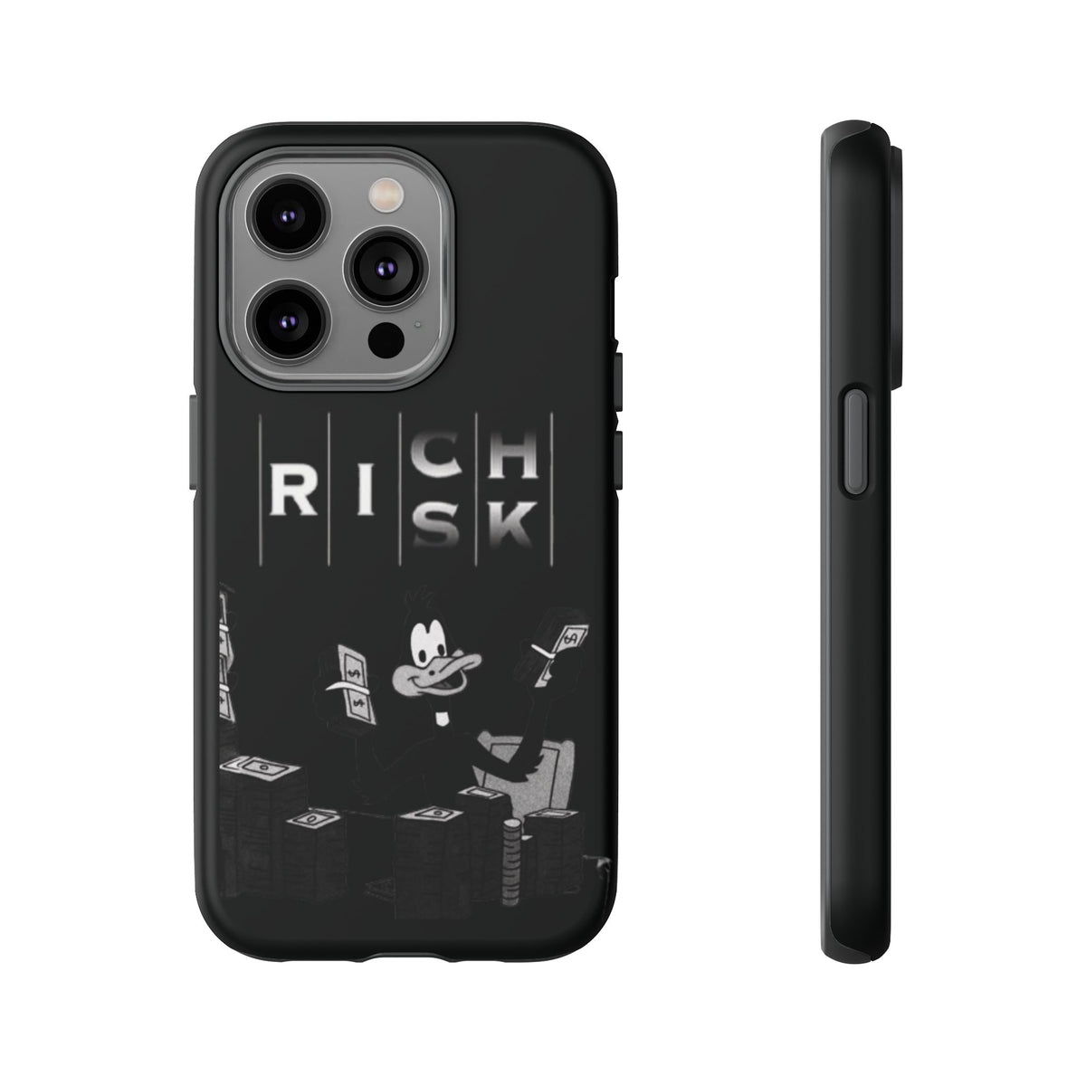 Rich Risk Phone Case — Vintage Money Cartoon Protective Case