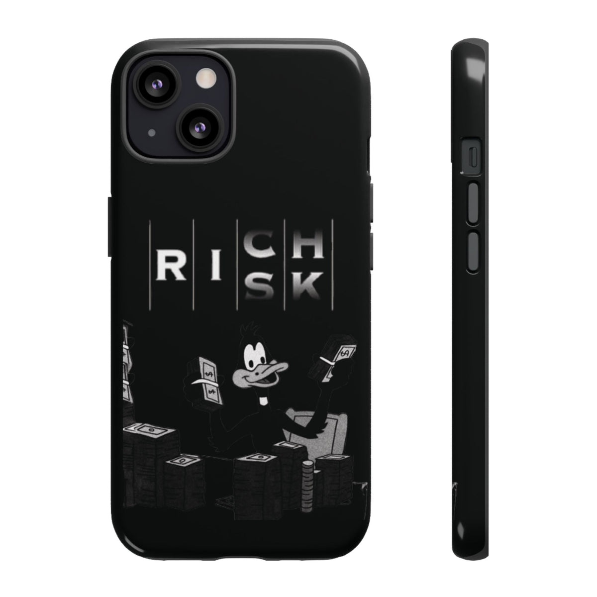 Rich Risk Phone Case — Vintage Money Cartoon Protective Case