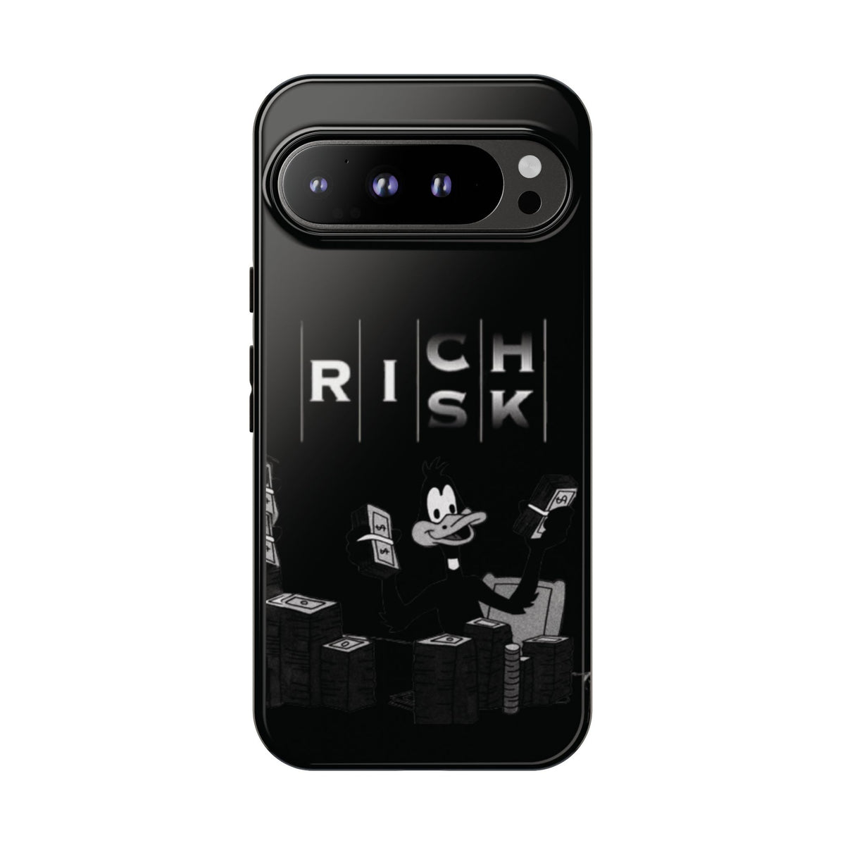 Rich Risk Phone Case — Vintage Money Cartoon Protective Case