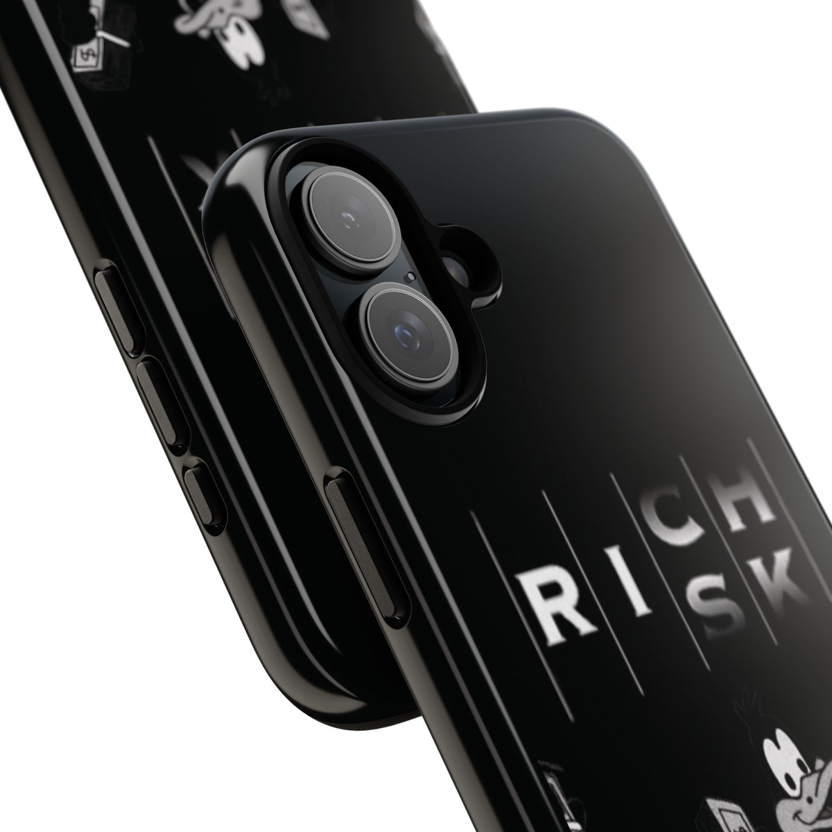 Rich Risk Phone Case — Vintage Money Cartoon Protective Case