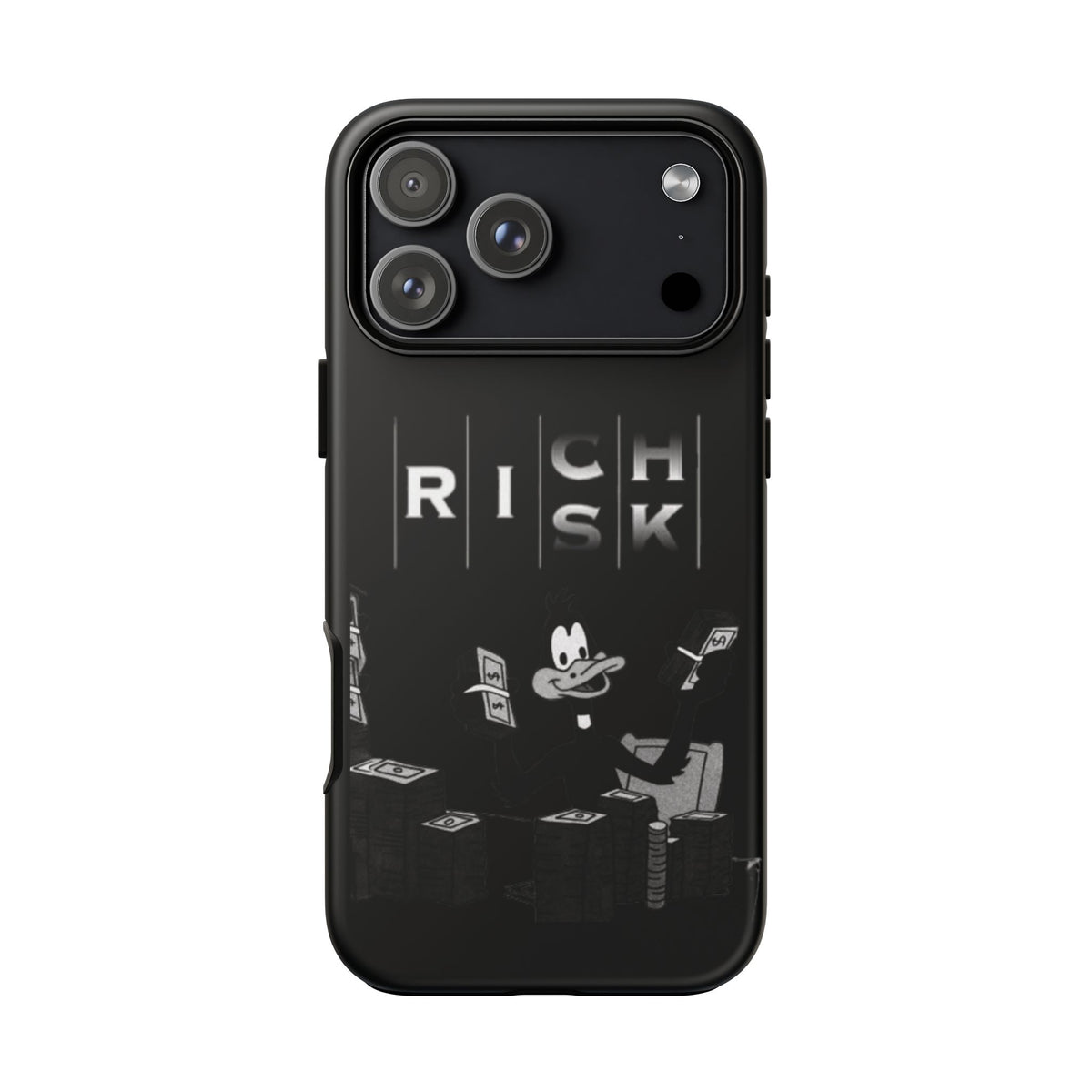 Rich Risk Phone Case — Vintage Money Cartoon Protective Case