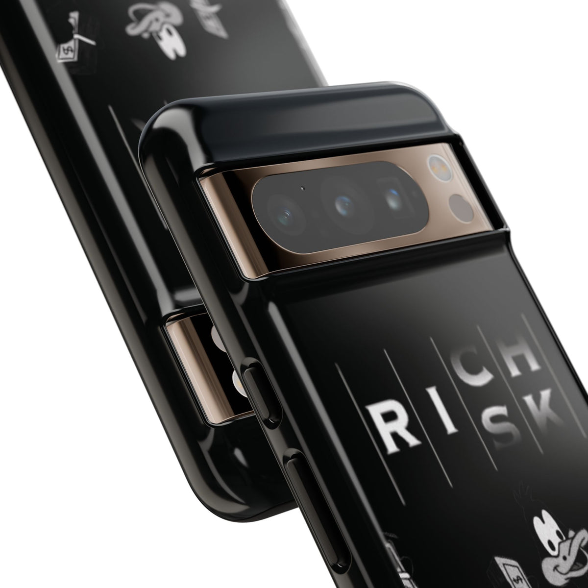 Rich Risk Phone Case — Vintage Money Cartoon Protective Case