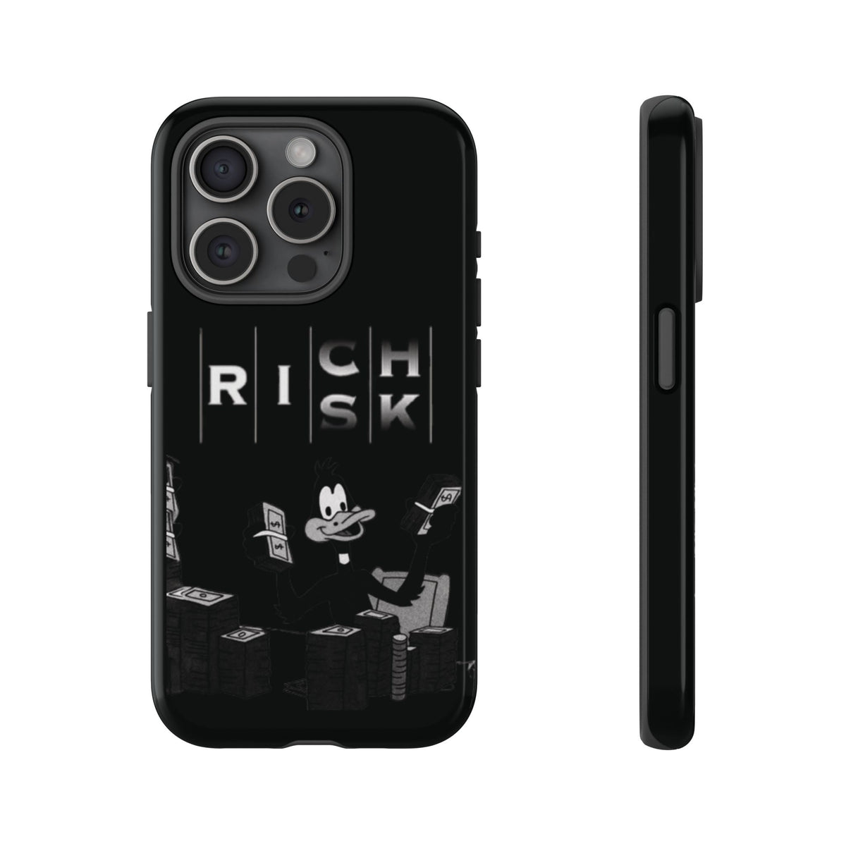 Rich Risk Phone Case — Vintage Money Cartoon Protective Case