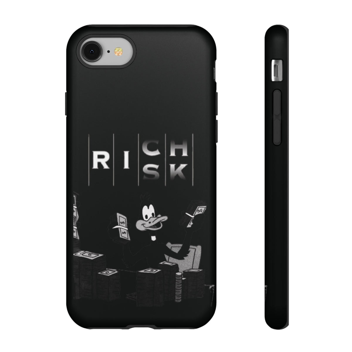 Rich Risk Phone Case — Vintage Money Cartoon Protective Case