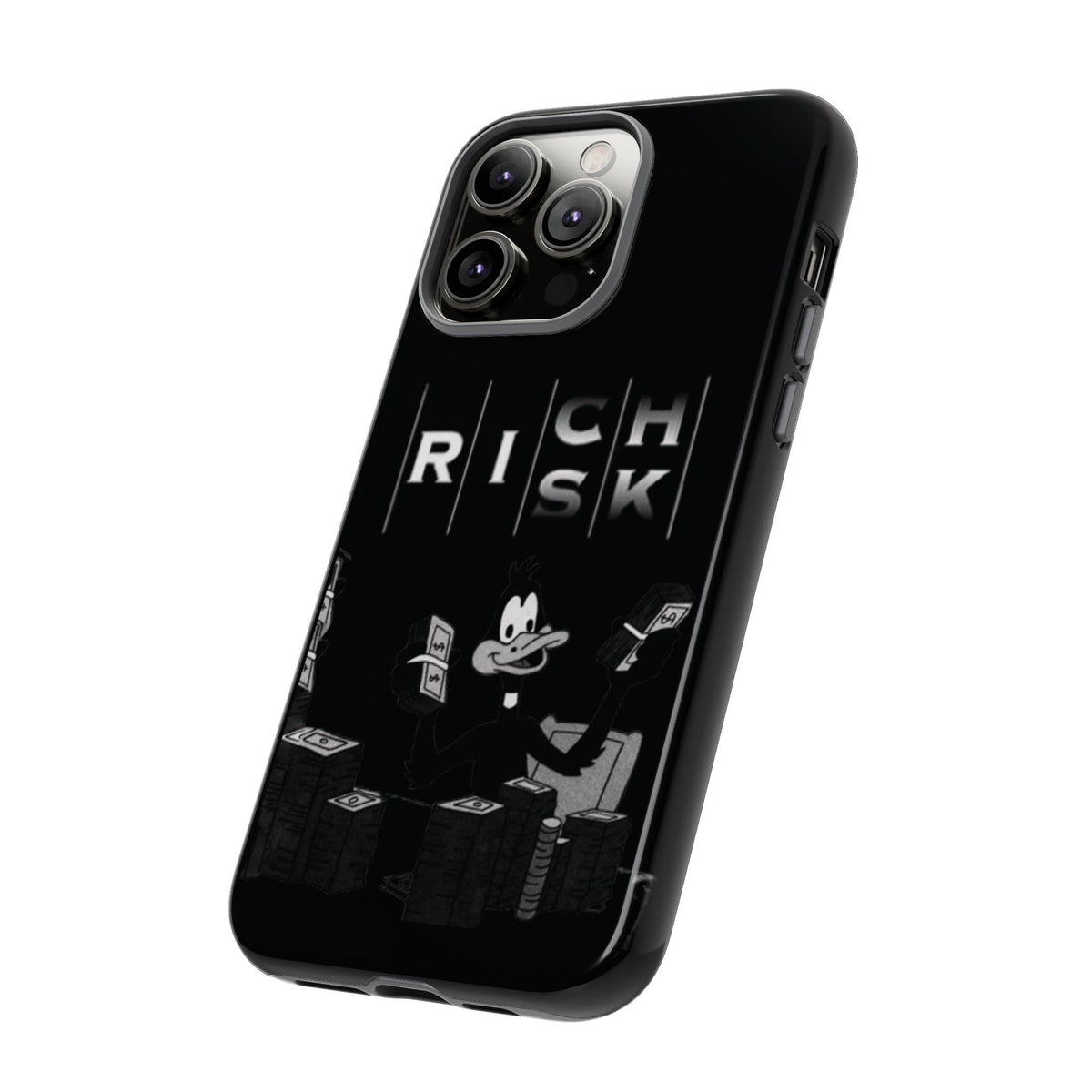 Rich Risk Phone Case — Vintage Money Cartoon Protective Case
