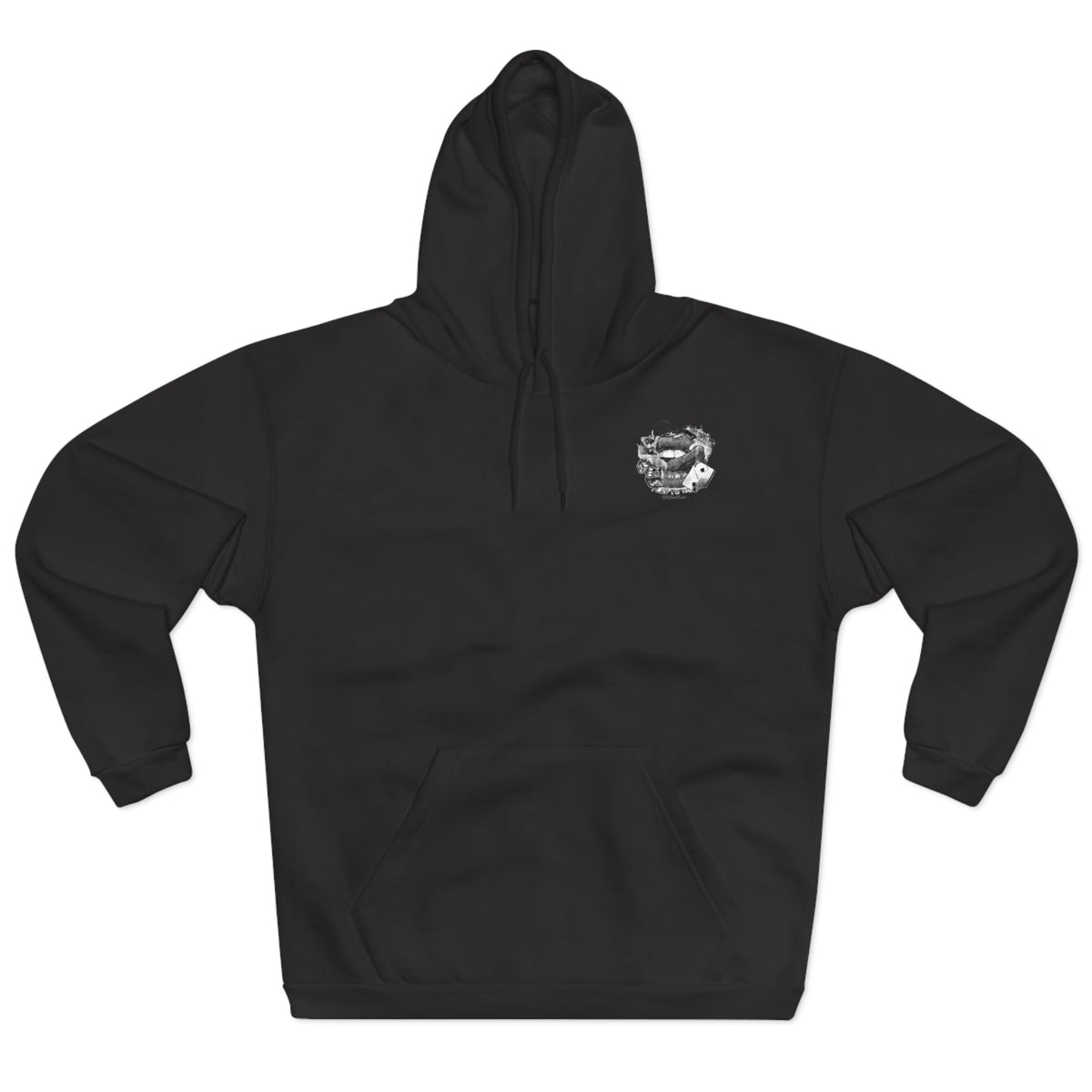 Rise To Win Hoodie — Vintage Poker Lips Graphic Pullover