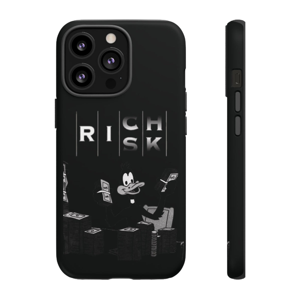 Rich Risk Phone Case — Vintage Money Cartoon Protective Case