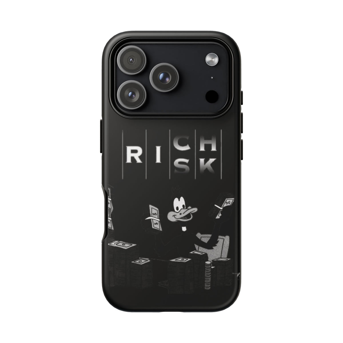 Rich Risk Phone Case — Vintage Money Cartoon Protective Case