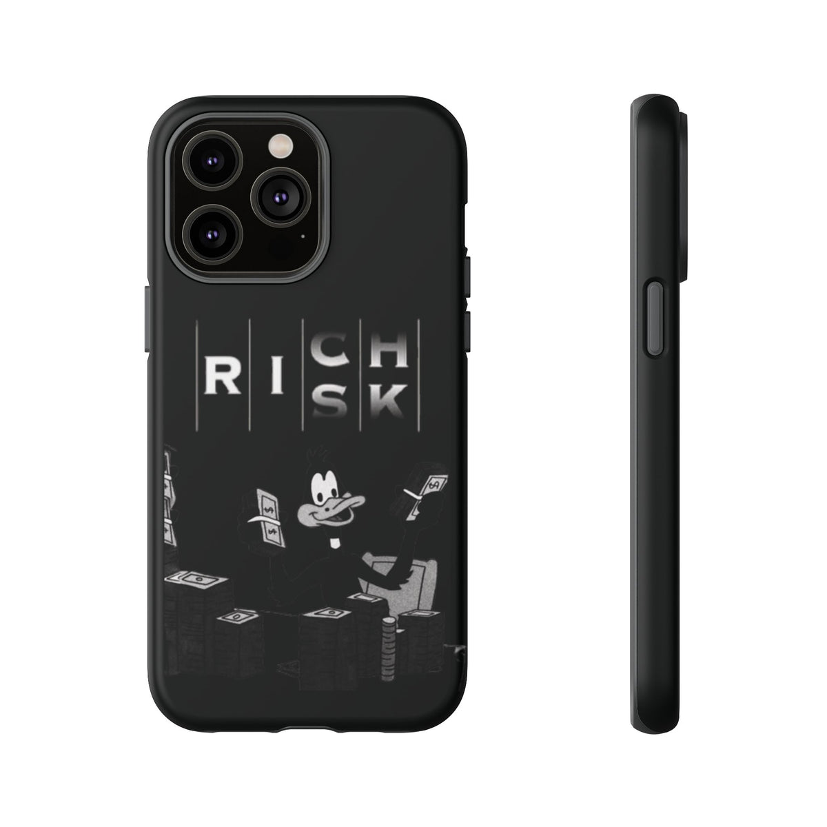 Rich Risk Phone Case — Vintage Money Cartoon Protective Case