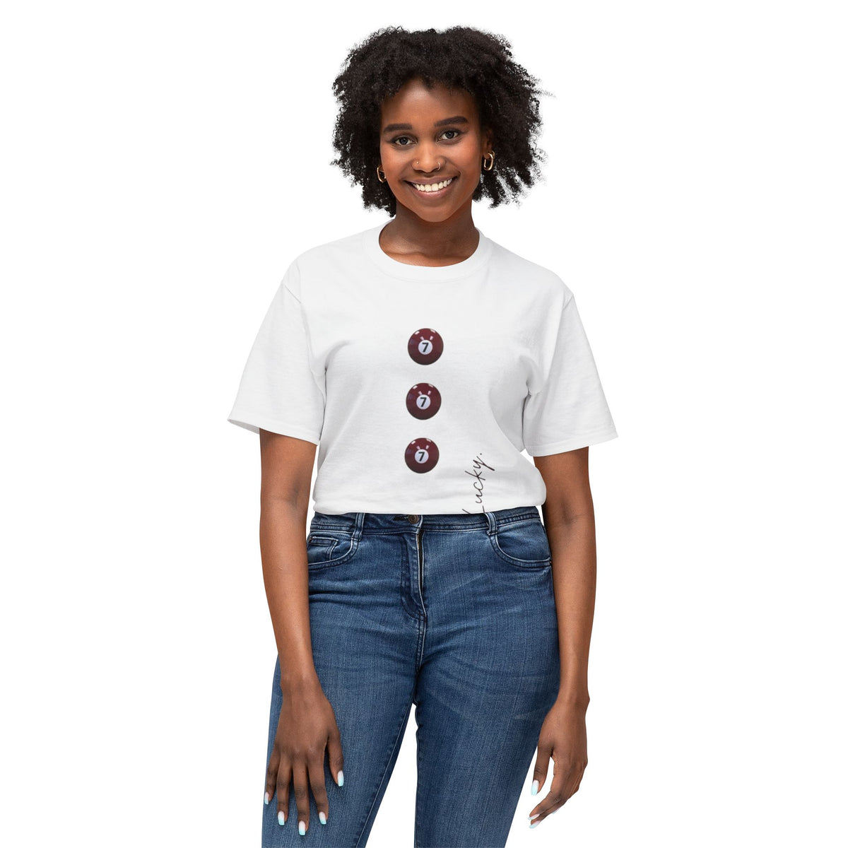 Lucky 7s Pool Ball T-Shirt — Minimal Casino Graphic Tee