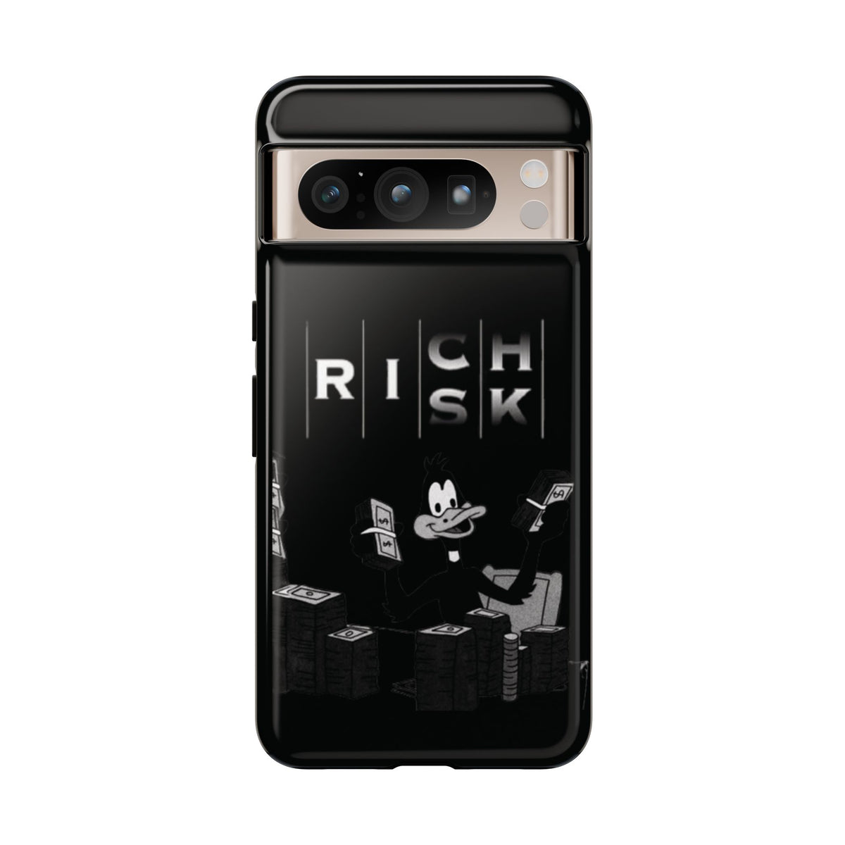 Rich Risk Phone Case — Vintage Money Cartoon Protective Case