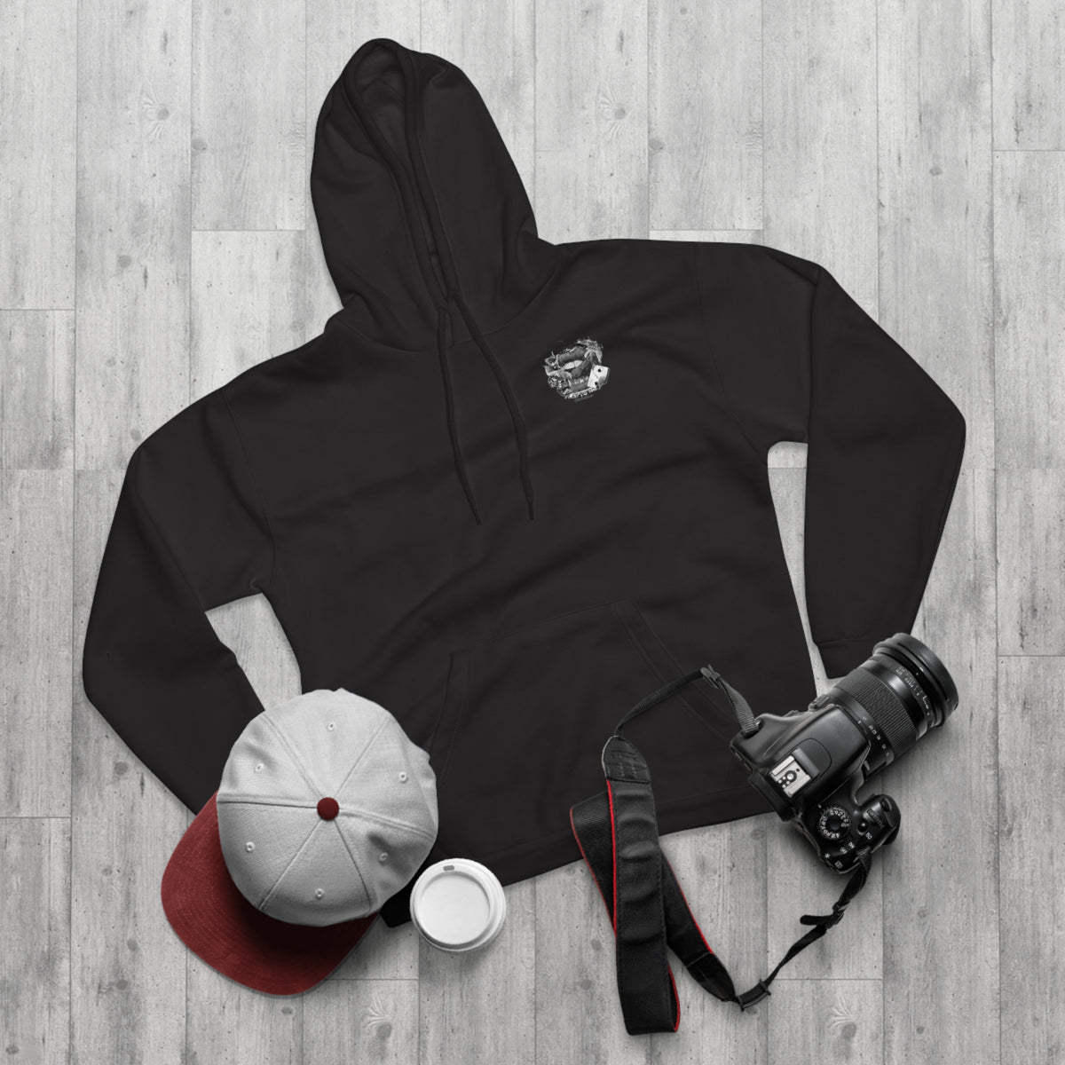Rise To Win Hoodie — Vintage Poker Lips Graphic Pullover