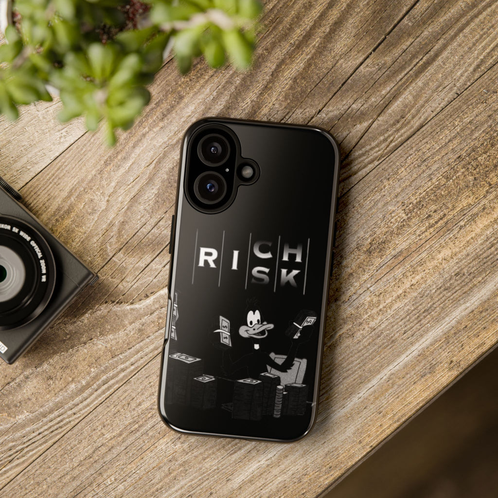 Rich Risk Phone Case — Vintage Money Cartoon Protective Case