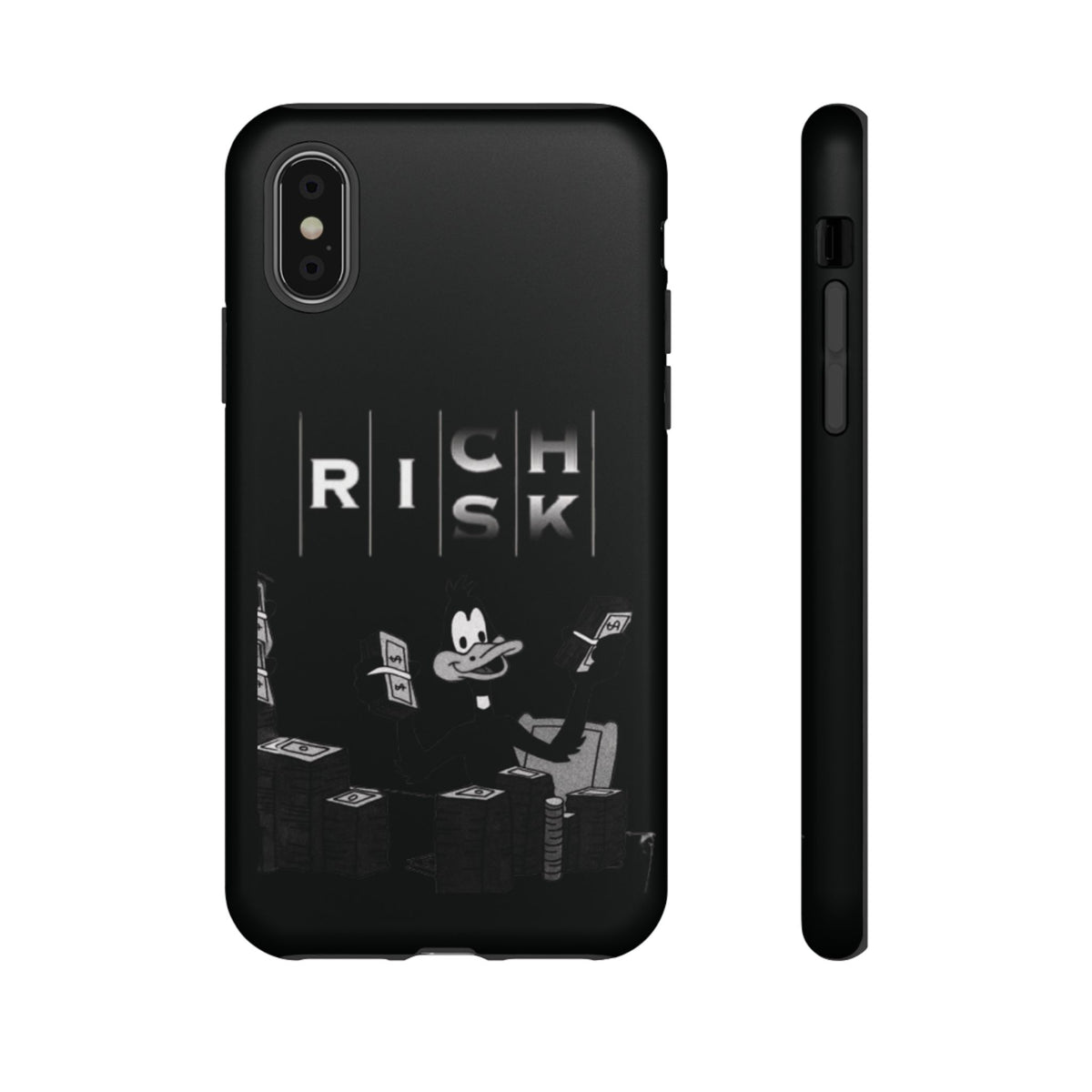 Rich Risk Phone Case — Vintage Money Cartoon Protective Case