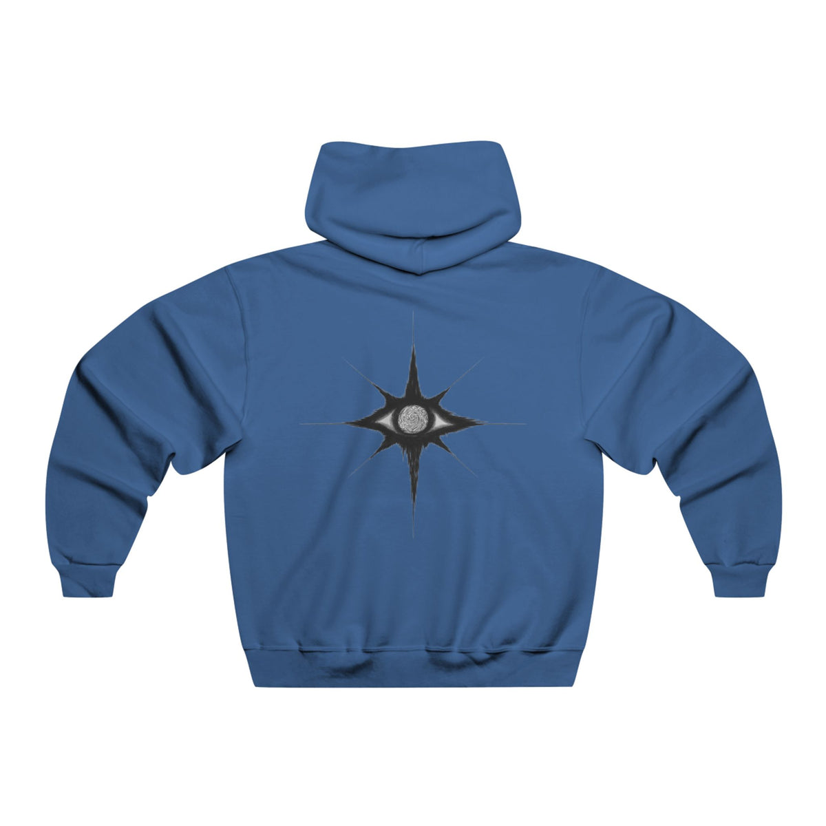 Tribal Star Hoodie — Gothic Black Graphic Hooded Sweatshirt