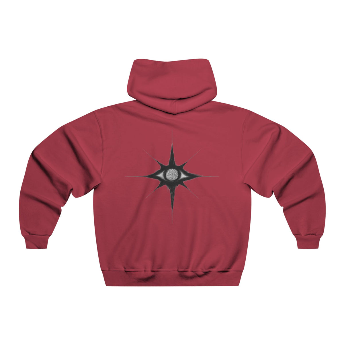 Tribal Star Hoodie — Gothic Black Graphic Hooded Sweatshirt
