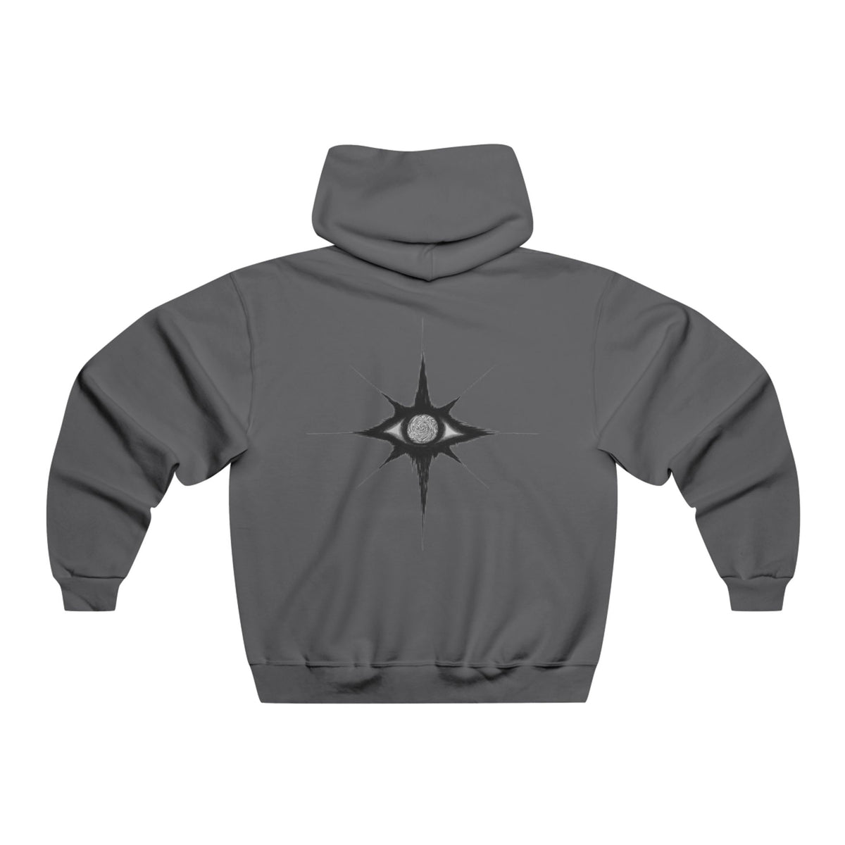 Tribal Star Hoodie — Gothic Black Graphic Hooded Sweatshirt