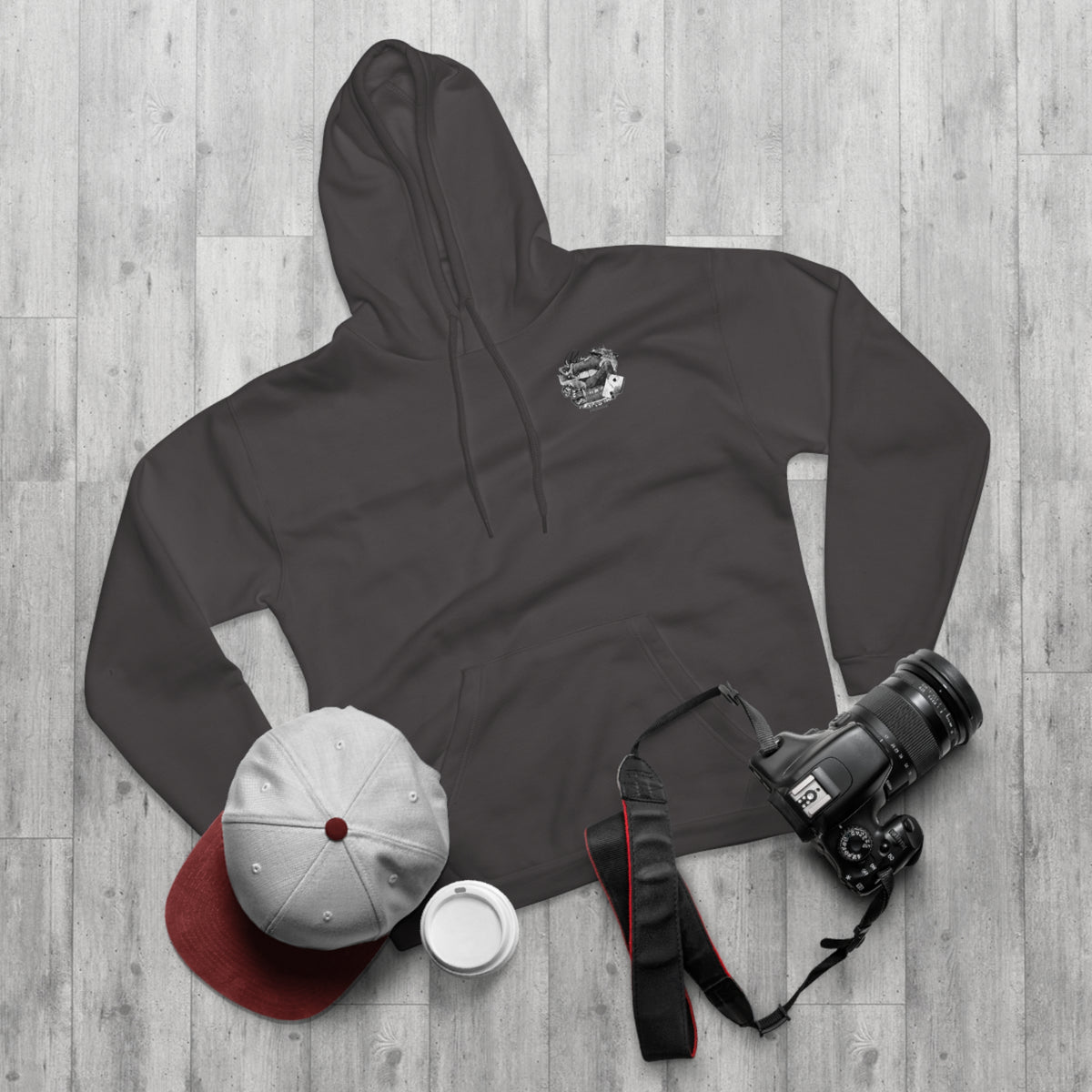 Rise To Win Hoodie — Vintage Poker Lips Graphic Pullover