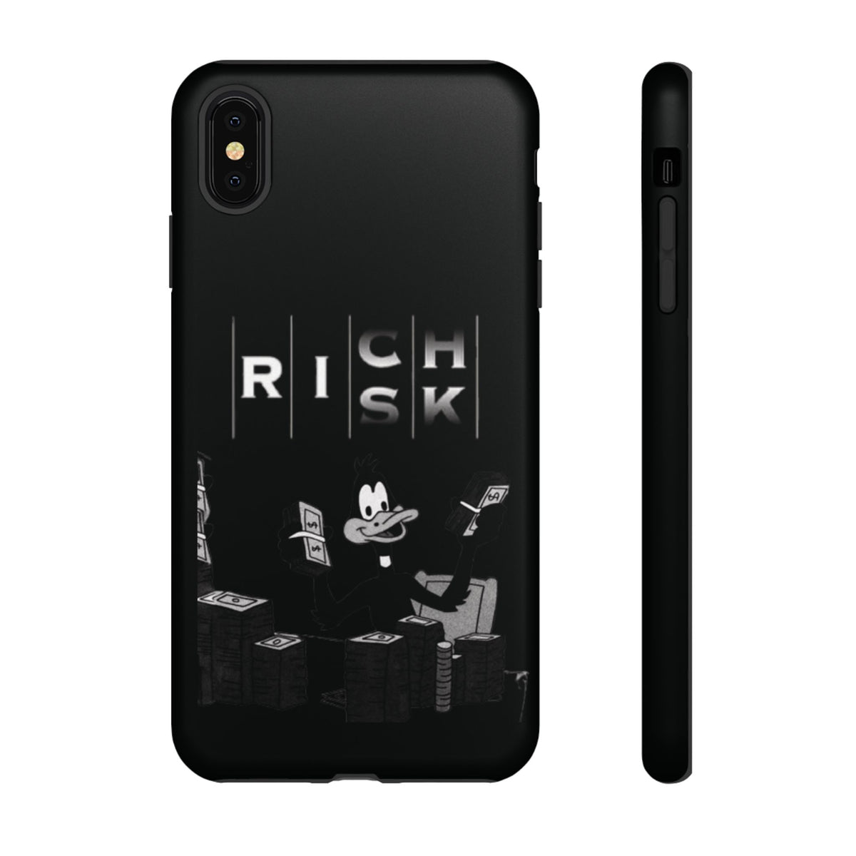 Rich Risk Phone Case — Vintage Money Cartoon Protective Case