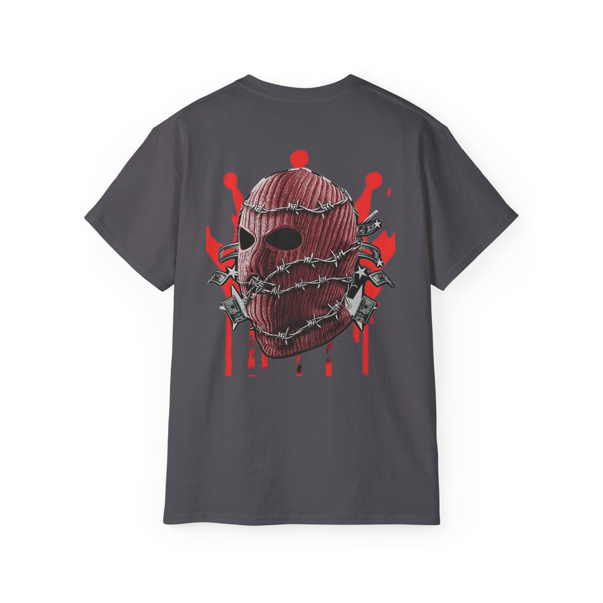 Red Ski Mask Skull T-Shirt
