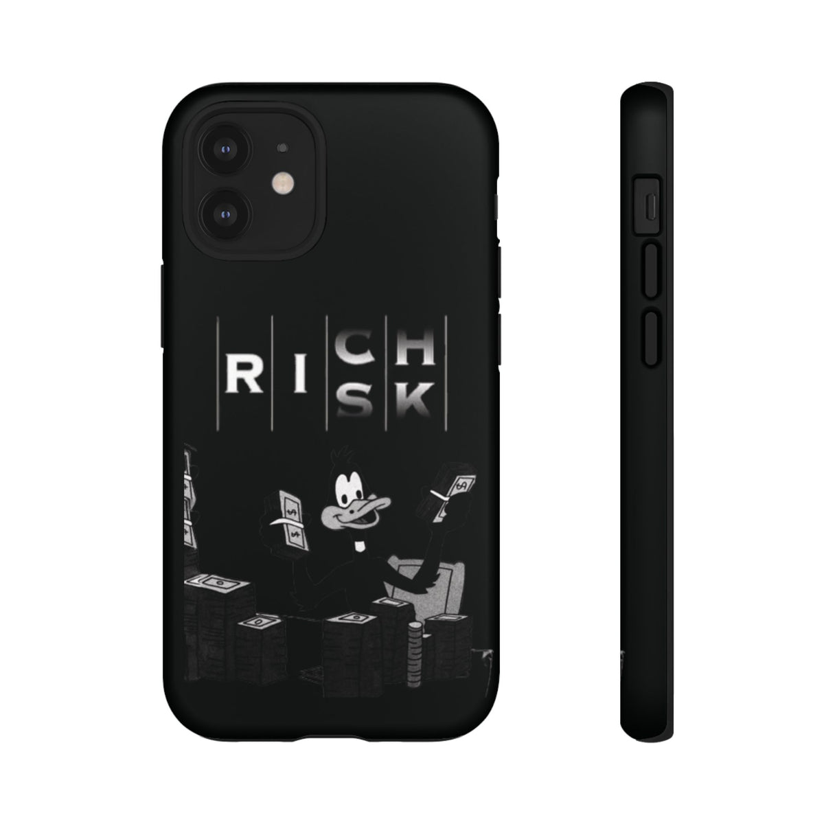 Rich Risk Phone Case — Vintage Money Cartoon Protective Case