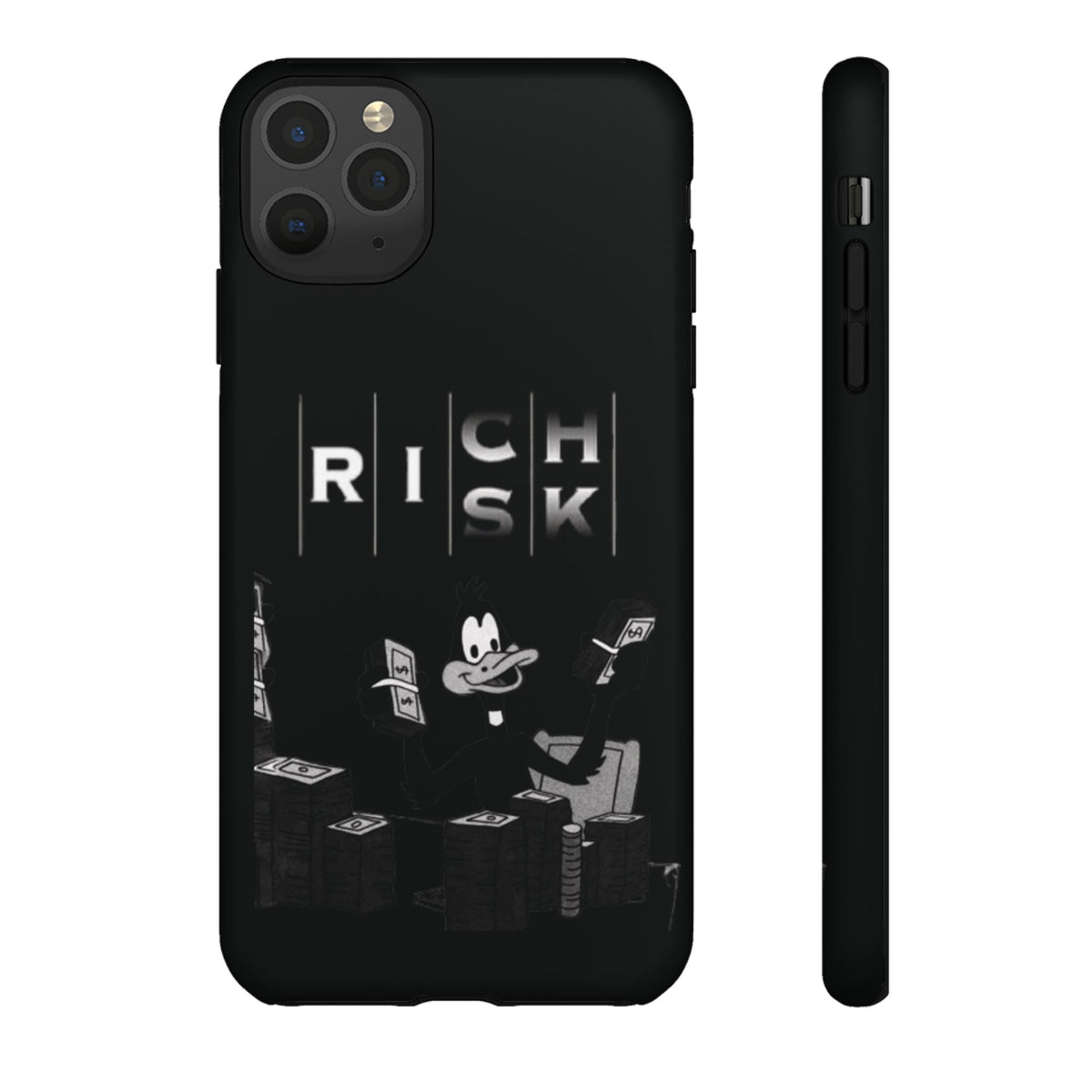Rich Risk Phone Case — Vintage Money Cartoon Protective Case