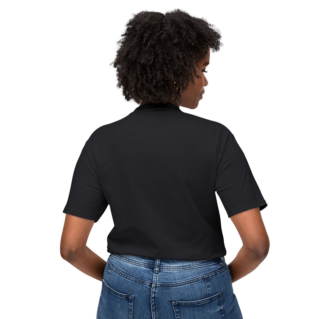 Graphic Tee — Black Biting Lips Print T‑Shirt